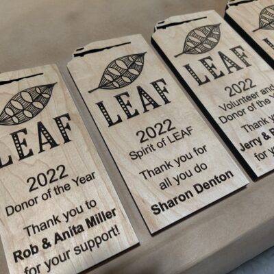 Fund raiser - Custom laser burned maple plaque